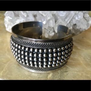 ▫️ Sterling Silver Beaded Cuff Bracelet ▫️